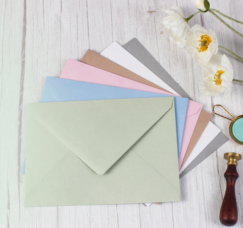 5×7 inch various colors Envelopes for invitations,50pcs – Wax