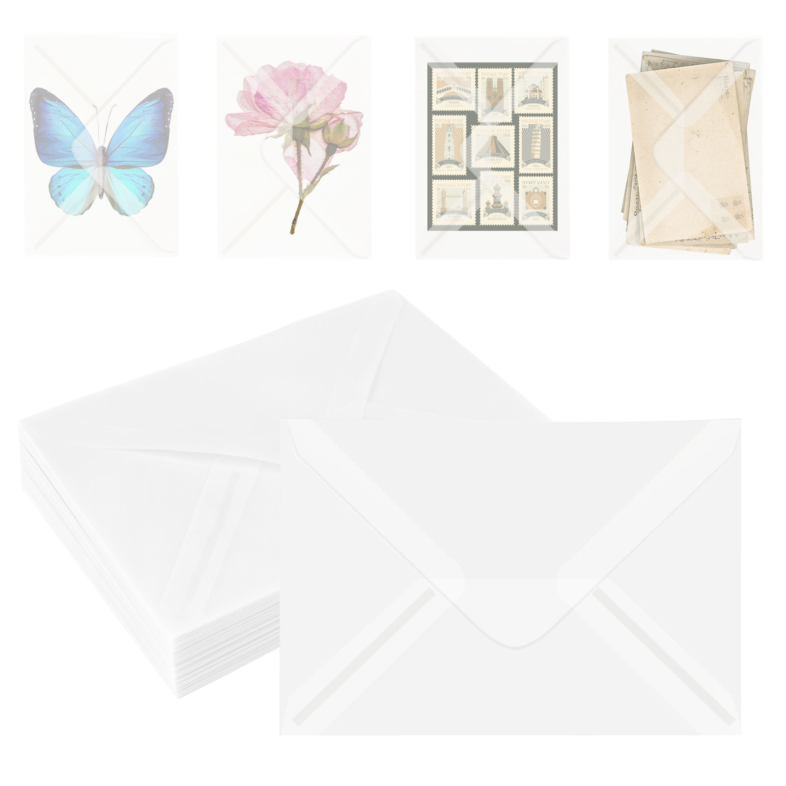 5×7 inch Vellum paper envelopes for invitations,50pcs – Wax Seals